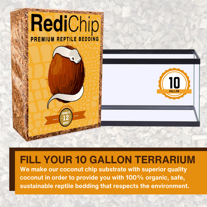 ReptiChip RediChip Premium Medium Sized Ready to Use Coconut Chips
