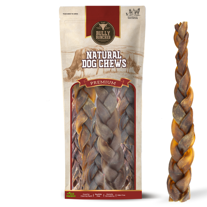 Bully Bunches 10-12 Inch Braided Collagen Stick