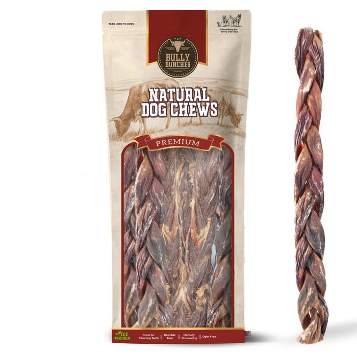 Bully Bunches 12 Inch Braided Jerky Stick