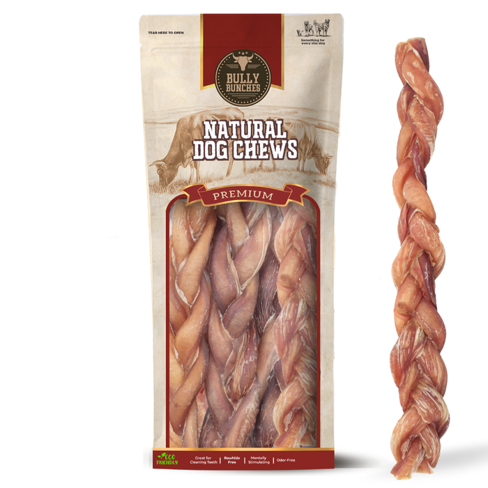 Bully Bunches 12 Inch Thick Braided Bully Stick