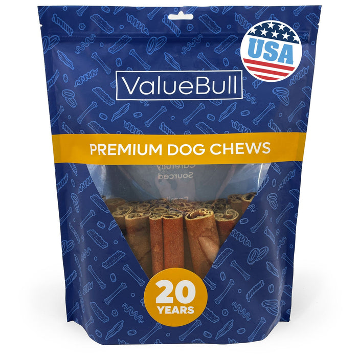 Value Pet Supplies ValueBull USA Collagen Sticks for Dogs, 6 Inch Super Jumbo Chews, Natural Long-Lasting Dog Treats, 25 Count