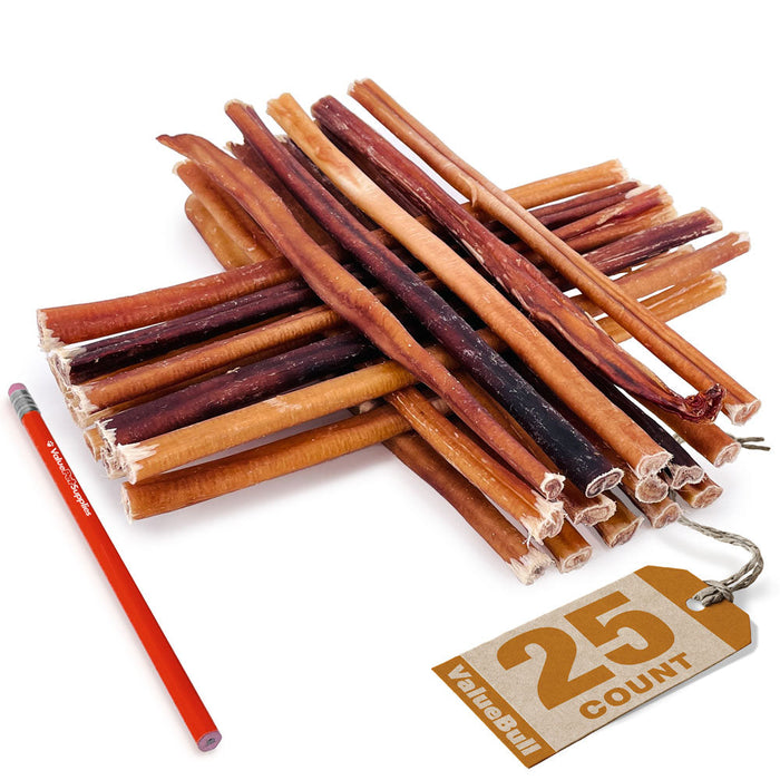 Value Pet Supplies ValueBull USA Bully Sticks for Dogs, Medium 12 Inch, 25 Count