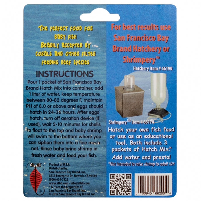 San Francisco Bay Brand Brine Shrimp Hatch Mix Fish Food 0.74 oz 3 Pack