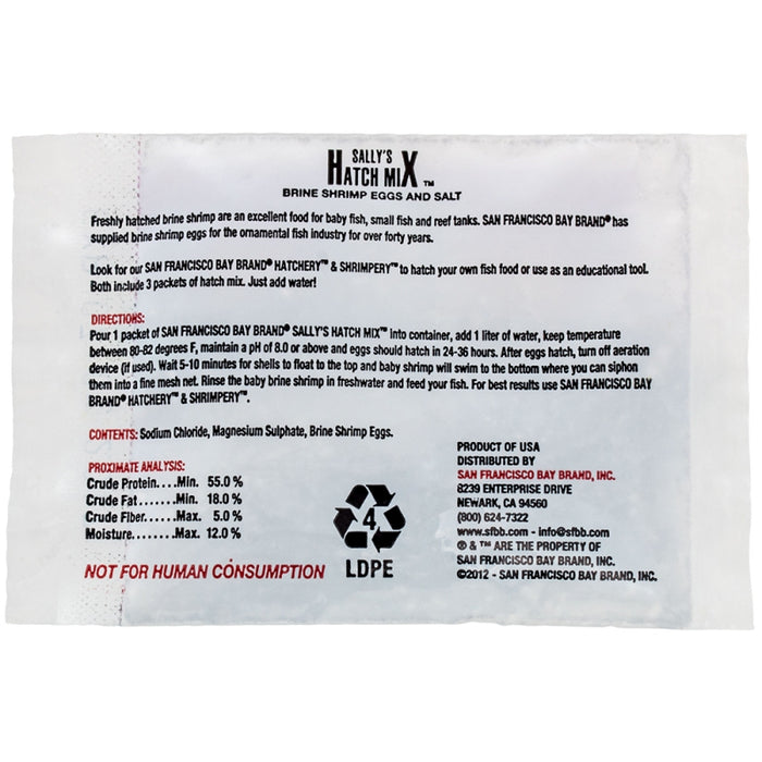 San Francisco Bay Brand Brine Shrimp Hatch Mix Fish Food 0.74 oz 3 Pack