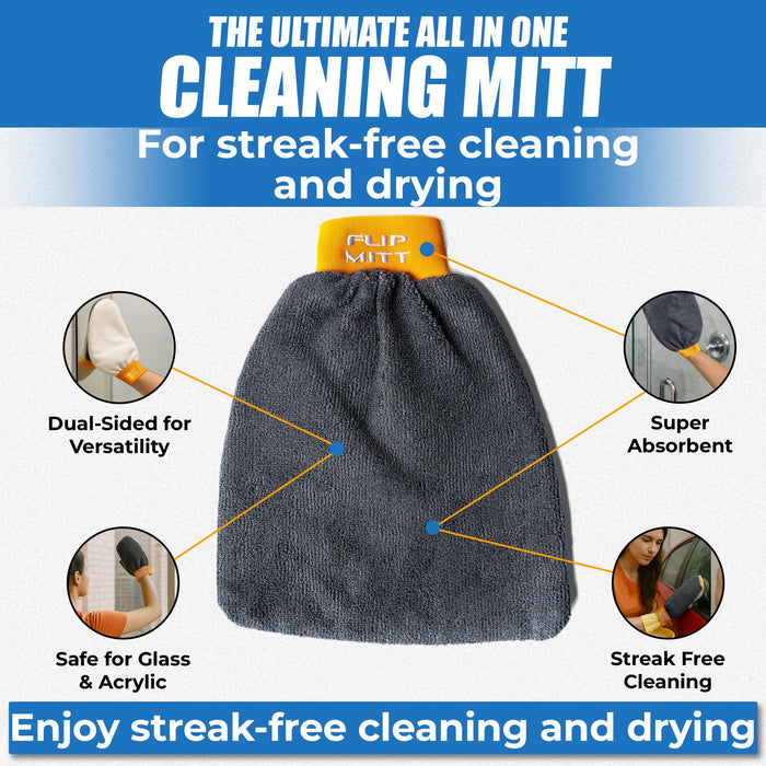 Flipper 2-in-1 Microfiber Aquarium Cleaning Mitt 1 Pack