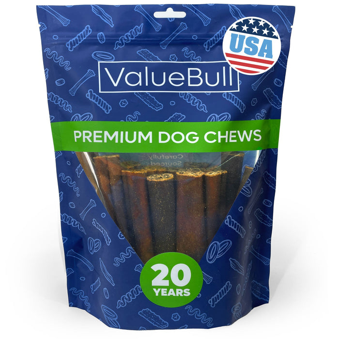 Value Pet Supplies ValueBull USA Collagen Sticks for Dogs, 6 Inch Jumbo Chews, Natural Long-Lasting Dog Treats, 25 Count