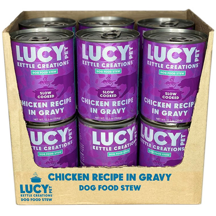 Lucy Pet Products Kettle Creations Chicken In Gravy Dog Food 12.5 Ounces (Pack of 12)