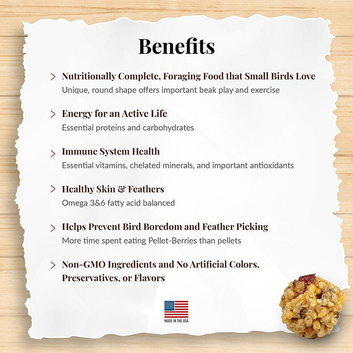 Lafeber Company Pellet-Berries Sunny Orchard Cockatiel Food 10oz