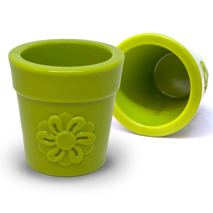 SodaPup Large Flower Pot Durable PUP-X Rubber eCup Treat Dispenser & Enrichment Toy