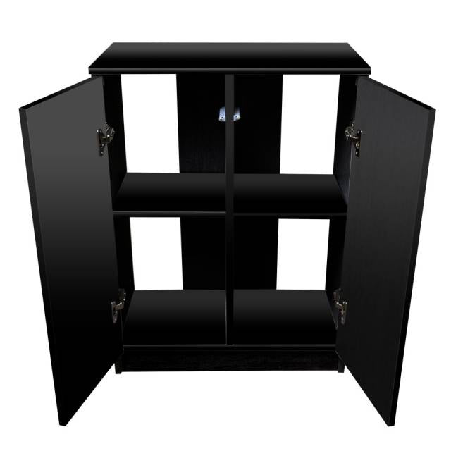 Aquatop Forza Premier 2-Door Cabinet for Rimmed Tanks Black 24.5in X 13.7in X 31.5in