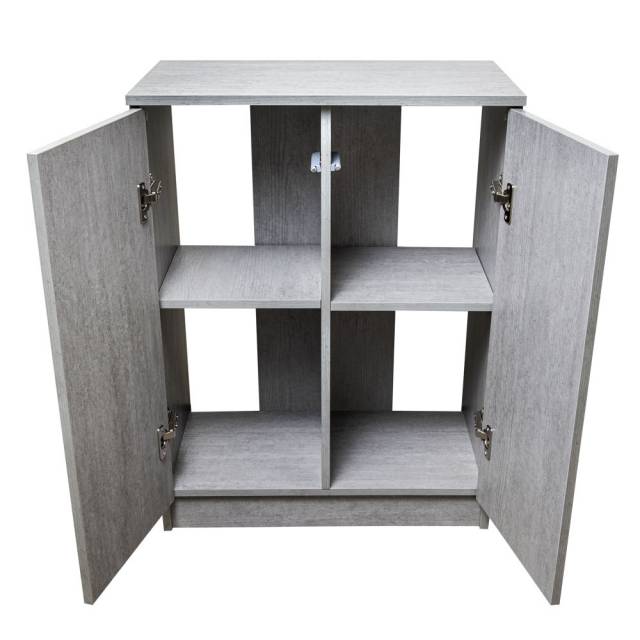 Aquatop Forza Premier 2-Door Cabinet for Rimmed Tanks Grey 24.5in X 14.7in X 31.5in