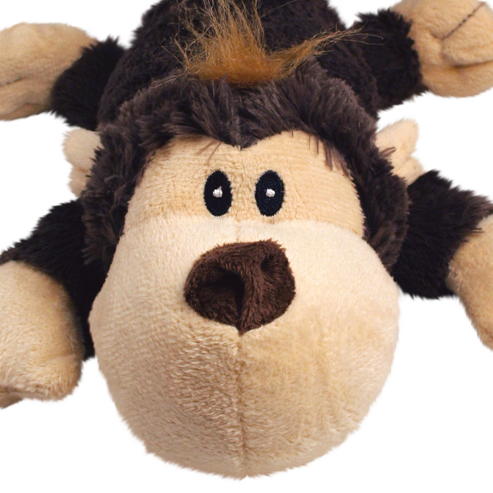 KONG Cozie Spunky Monkey Plush Dog Toy Brown MD - 3 - Image 6