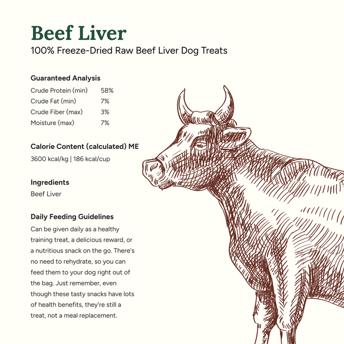 360 Pet Nutrition Beef Liver 100% Freeze-Dried Raw Dog Treats