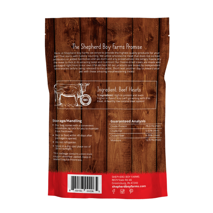 Shepherd Boy Farms Freeze-Dried Beef Hearts 3oz - 1 - Image 4