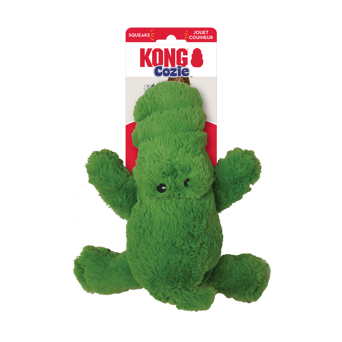 KONG Cozie Ali Alligator Plush Dog Toy Green MD - 3 - Image 6