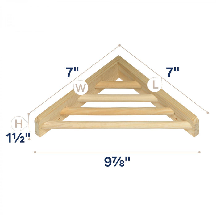 Prevue Pet Products Wood Corner Shelf Platform for Bird Cage