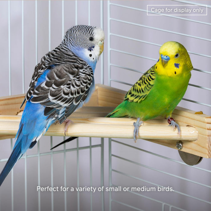 Prevue Pet Products Wood Corner Shelf Platform for Bird Cage