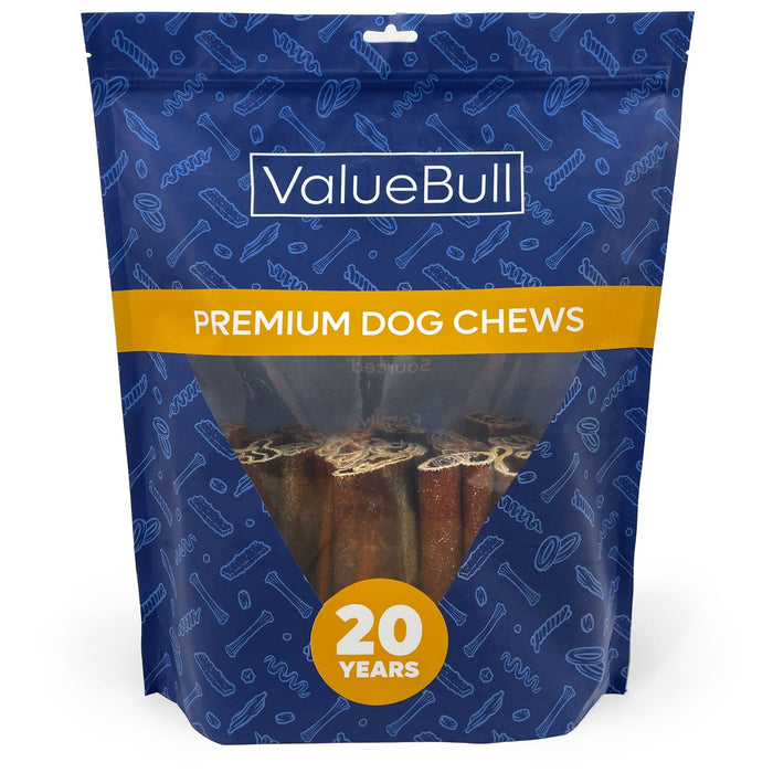 Value Pet Supplies ValueBull Collagen Sticks for Dogs, 6 Inch Super Jumbo Chews, Natural Long-Lasting Dog Treats, 25 Count