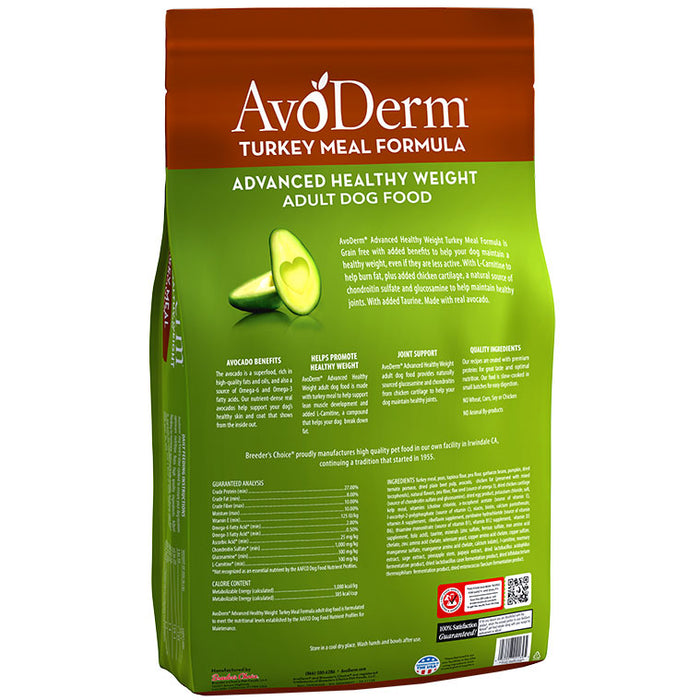 AvoDerm Natural Advanced Healthy Weight Dry Dog Food 24 lb