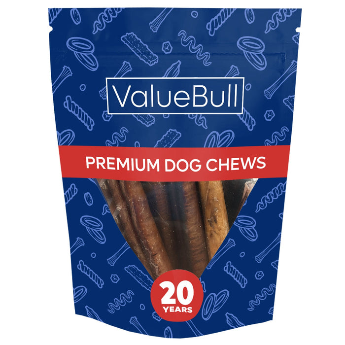 Value Pet Supplies ValueBull Bully Sticks for Large Dogs, Super Jumbo 6 Inch, 10 Count
