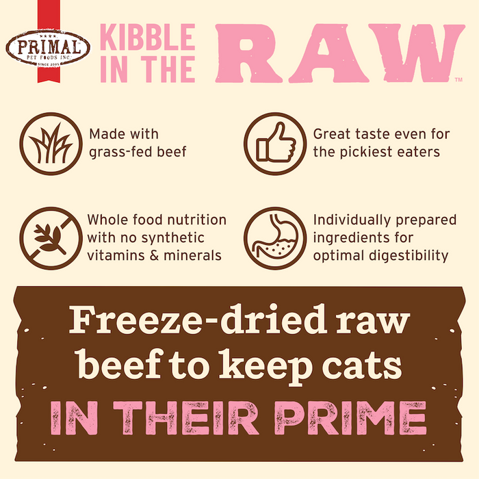 Primal Pet Foods Beef Recipe Kibble in the Raw Cat Food - 8 - Image 13