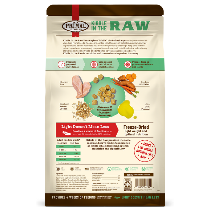 Primal Pet Foods Chicken Recipe Kibble in the Raw Dog Food - 10 - Image 14