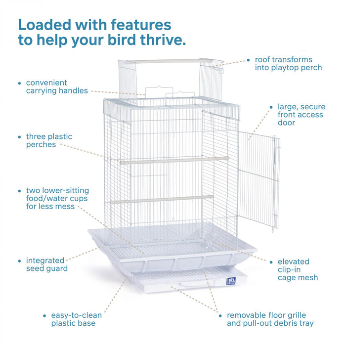 Prevue Pet Products Clean Life Playtop Bird Cage