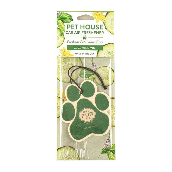 One Fur All Cucumber Mint Car Air Freshener