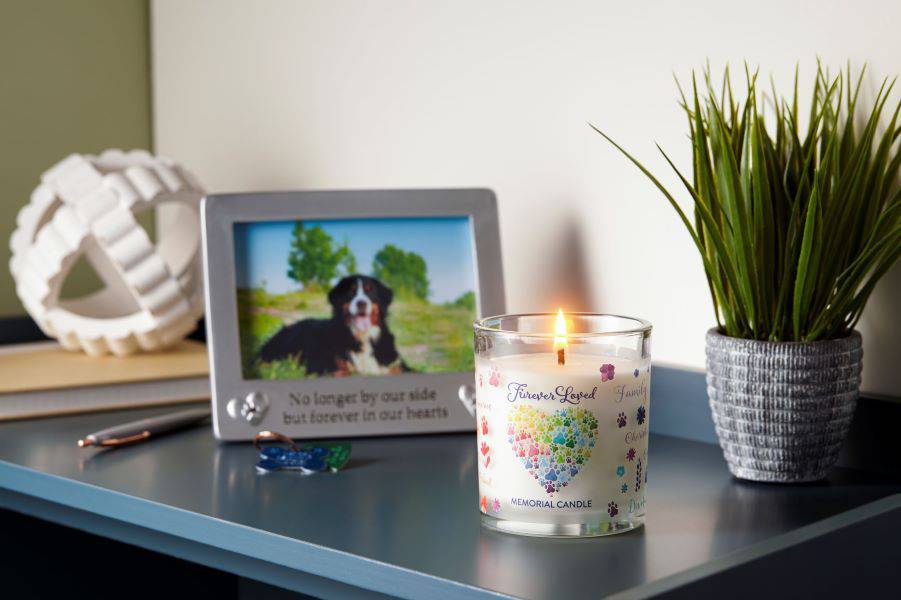 One Fur All Furever Loved Memorial Candle