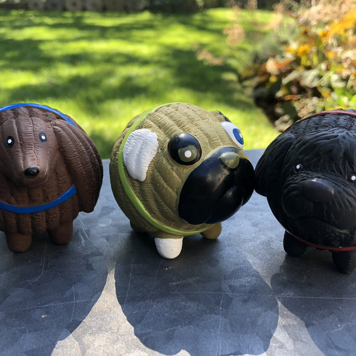 HuggleHounds Assorted Ruff-Tex® HuggleMutt™ Latex Balls Dog Toys, Small (Pack of 3)