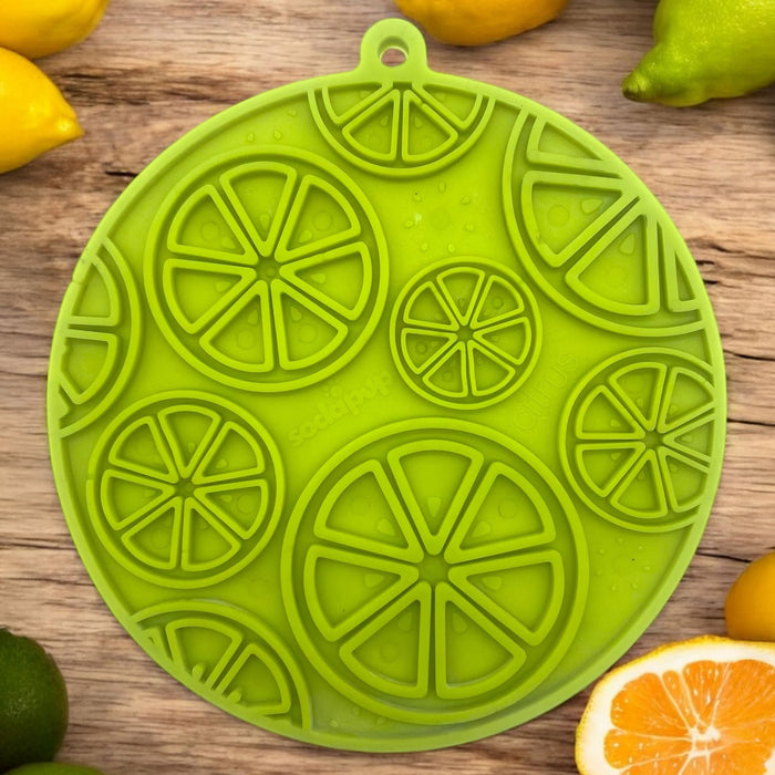 SodaPup Citrus Design eMat Enrichment Lick Mat With Suction Cups