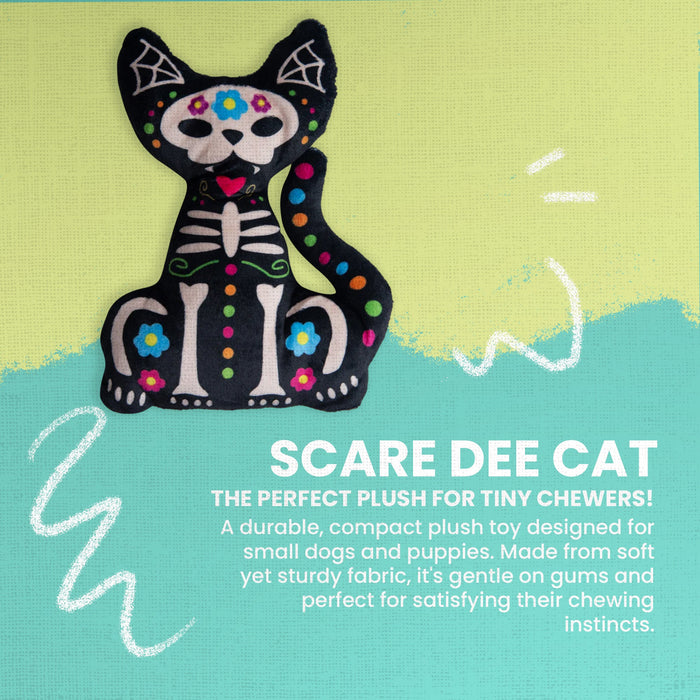 SnugArooz Scare Dee Cat Plush Dog Toy