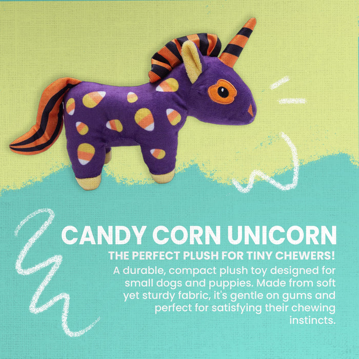 SnugArooz Candy Corn Unicorn Plush Dog Toy