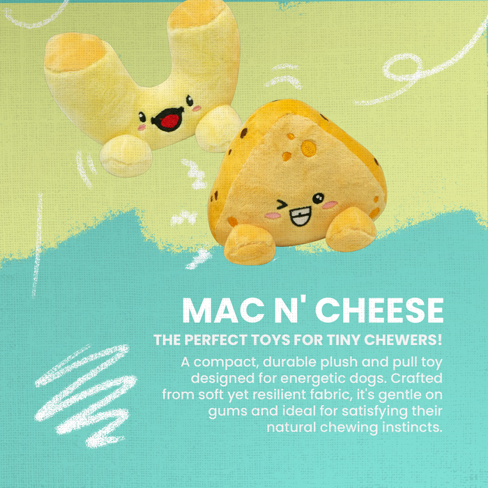 SnugArooz Mac and Cheese 2pk Plush Dog Toy