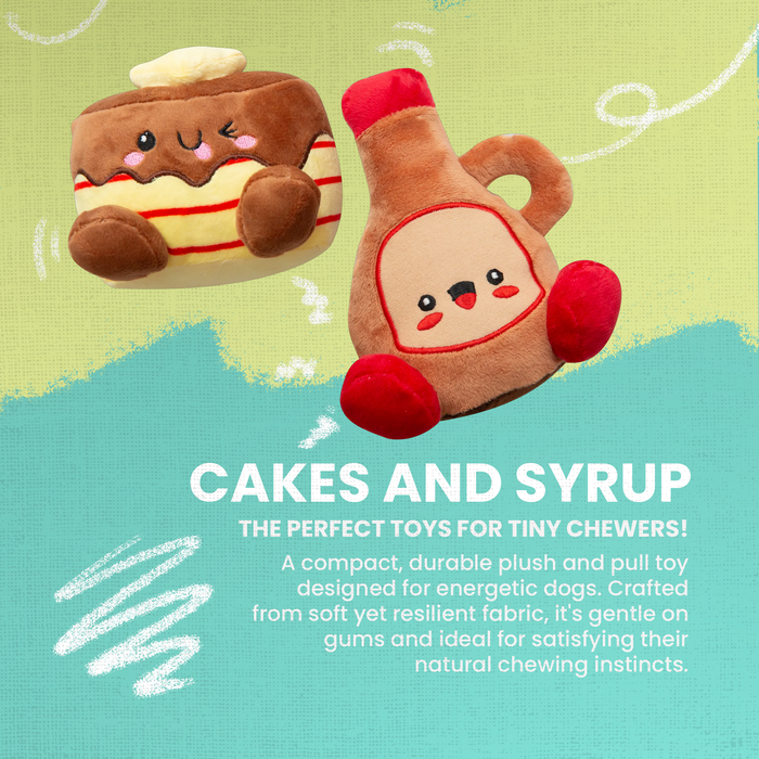 SnugArooz Pancake and Syrup 2pk Plush Dog Toy