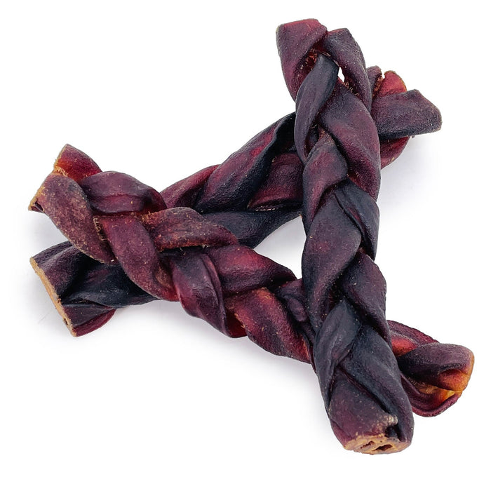 Value Pet Supplies ValueBull USA Collagen Braid Beef Large Dog Chews, Thick 6 Inch 10 Count