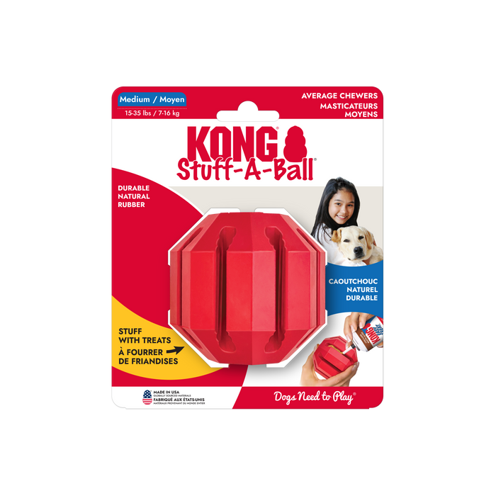 KONG Stuff-A-Ball Dog Toy Red MD - Image 12