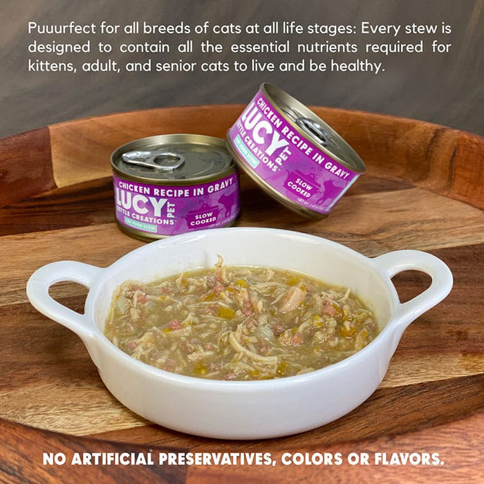 Lucy Pet Products Kettle Creations Adult Wet Cat Food Chicken 2.75oz (Pack of 12)