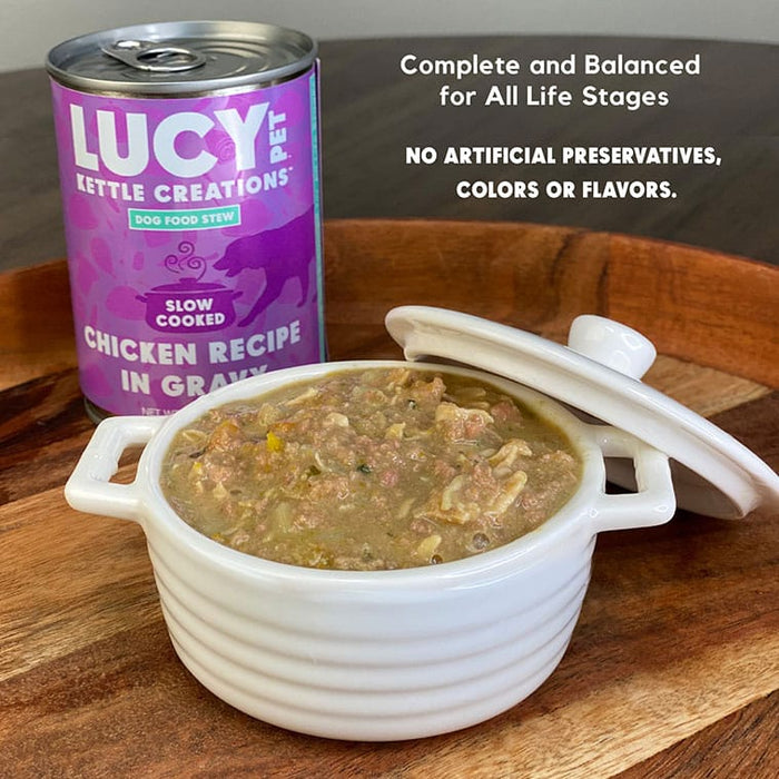 Lucy Pet Products Kettle Creations Chicken In Gravy Dog Food 12.5 Ounces (Pack of 12)