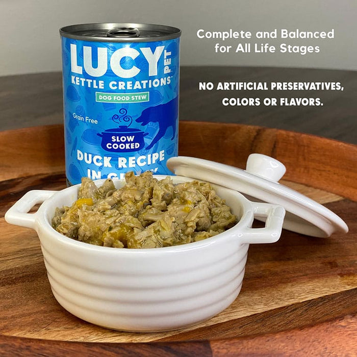 Lucy Pet Products Kettle Creations Duck In Gravy Dog Food 12.5 Ounces (Pack of 12)