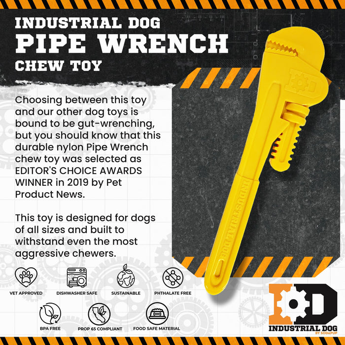 Industrial Dog Pipe Wrench  Ultra Durable Nylon Dog Chew Toy