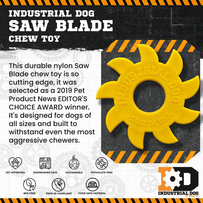 Industrial Dog Circular Saw Blade  Ultra Durable Nylon Dog Chew Toy