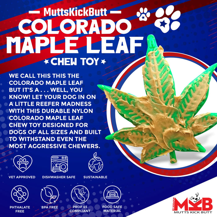 Colorado Maple Leaf eChew Durable Nylon Dog Chew Toy