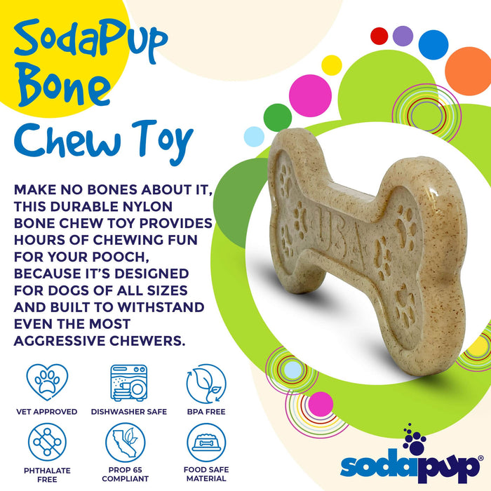 SodaPup Bone eChew Ultra Durable Nylon Dog Chew Toy