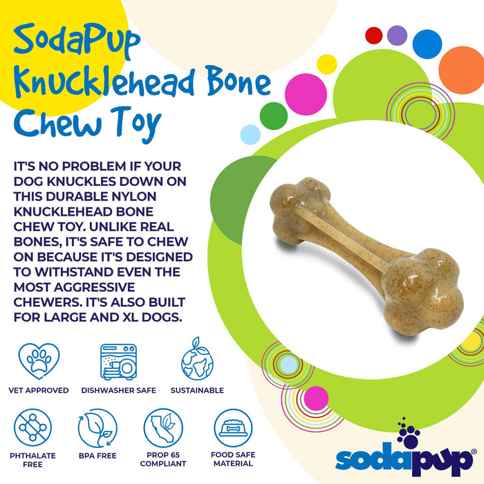 SodaPup Knuckle Bone Ultra Durable Nylon Dog Chew Toy