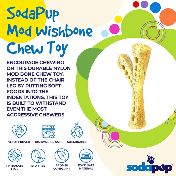 SodaPup MOD Wishbone eChew Ultra Durable Nylon Dog Chew Toy