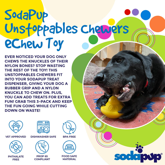 SodaPup Unstoppables Chewers for SodaPup Rubber Treat Dispensers - 3 Pack