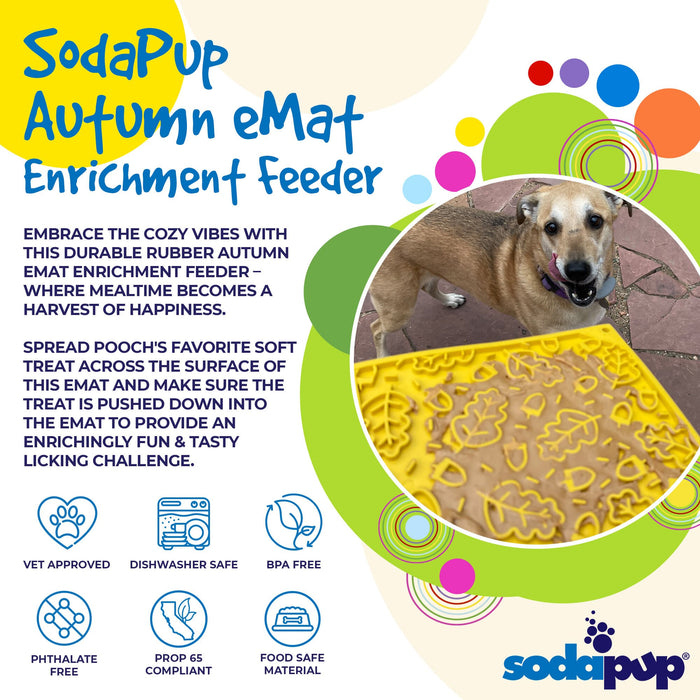 SodaPup Autumn Design eMat Enrichment Lick Mat