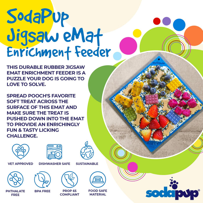 SodaPup Jigsaw Design eMat Enrichment Lick Mat