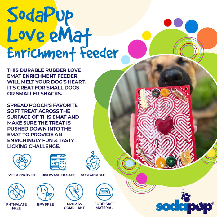 SodaPup Heart Design "Love" eMat Lick Mat
